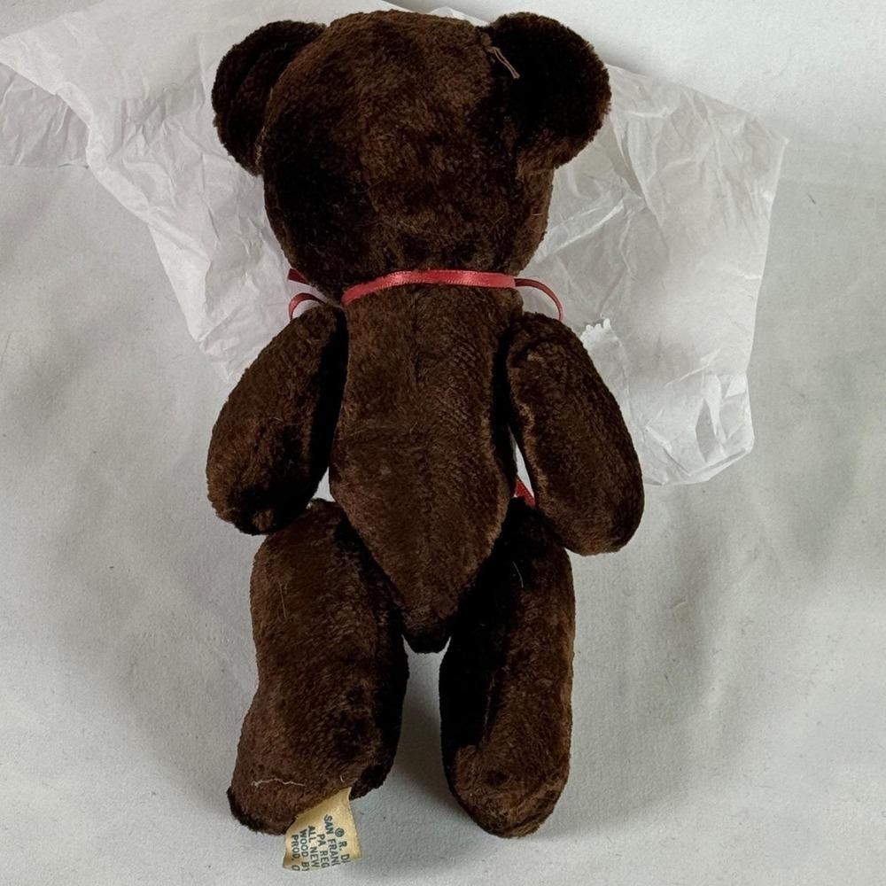 Vintage R Dakin No 118 Teddy Bear 7 Inch Brown Plush Made Poland 1950s Toy - Picture 4 of 8